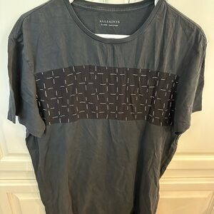 All Saints Men's Gray T-Shirt
